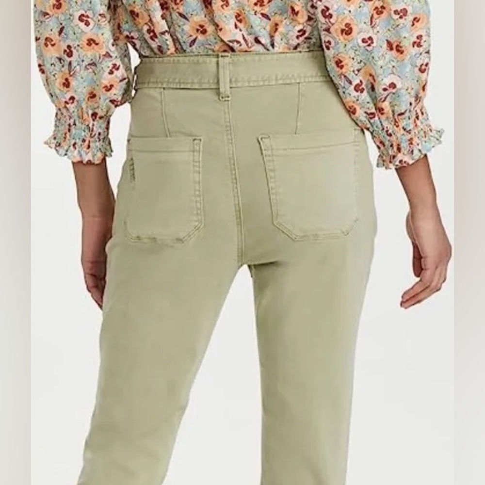 🎯NWOT Paige Mayslie Self Tie Jogger Green Size 27 - Picture 3 of 16